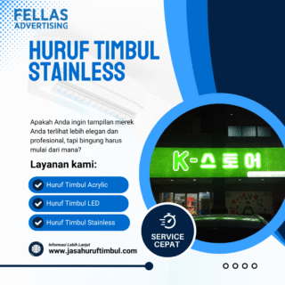 Huruf Timbul Stainless