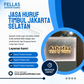 Jasa Huruf Timbul Jakarta Selatan