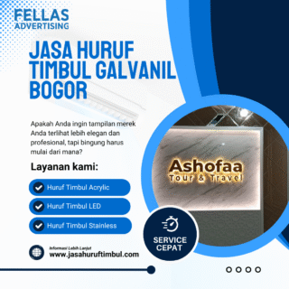Jasa Huruf Timbul Galvanil Bogor