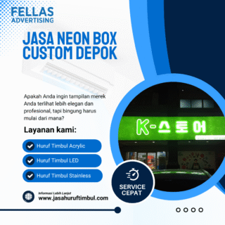 Jasa Neon Box Custom Depok