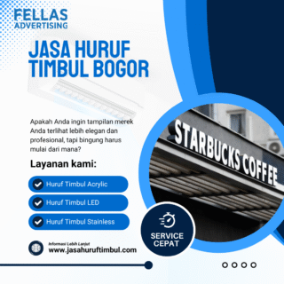Jasa Huruf Timbul Bogor
