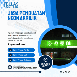 Jasa Pembuatan Neon Akrilik