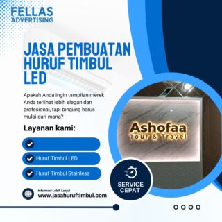 Jasa pembuatan huruf timbul LED
