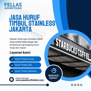 Jasa huruf timbul stainless Jakarta